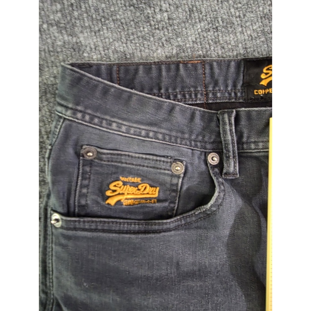Mens SuperDry CORPORAL SLIM Jeans W28 L30 Slim Straight Blue - Picture 5 of 11